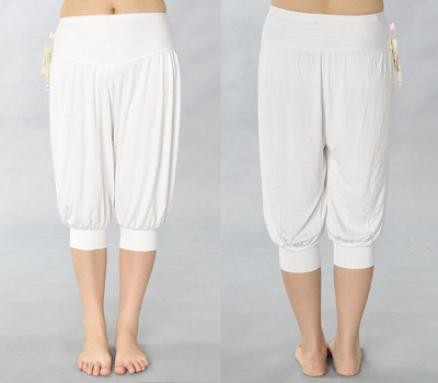 厂家直供 莫代尔瑜伽裤 广场舞裤  太极练功裤 七分灯笼裤|ru