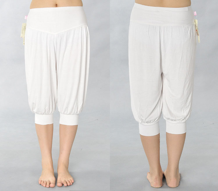 厂家直供 莫代尔瑜伽裤 广场舞裤  太极练功裤 七分灯笼裤|ru