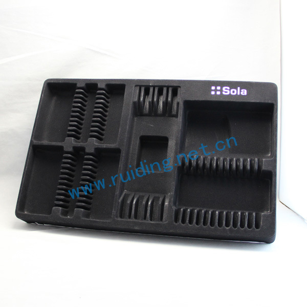 高档植绒吸塑 优质餐具托盘 彩色植绒餐具吸塑