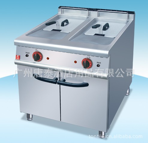 厂家供应ZH-TC*2双缸双筛电炸炉连座柜生产厂家价格便宜新款