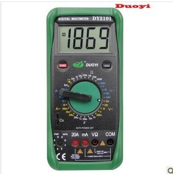多一DY2101万用表 机械保护数字万用表 多用表防烧 耐摔电容
