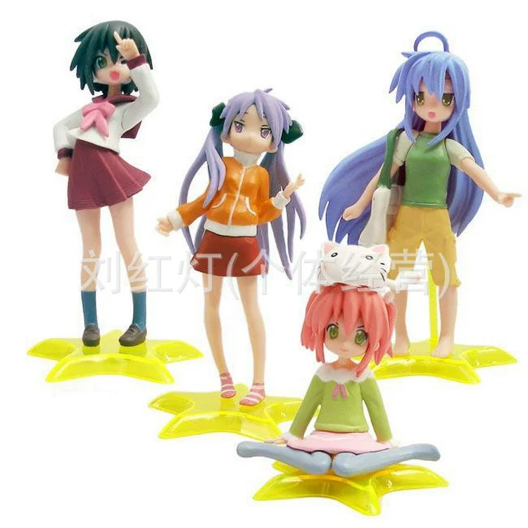 Набор фигурок Lucky Star 2-го поколения — 4 модели, декор для торта/микропейзаж, 7–11 см