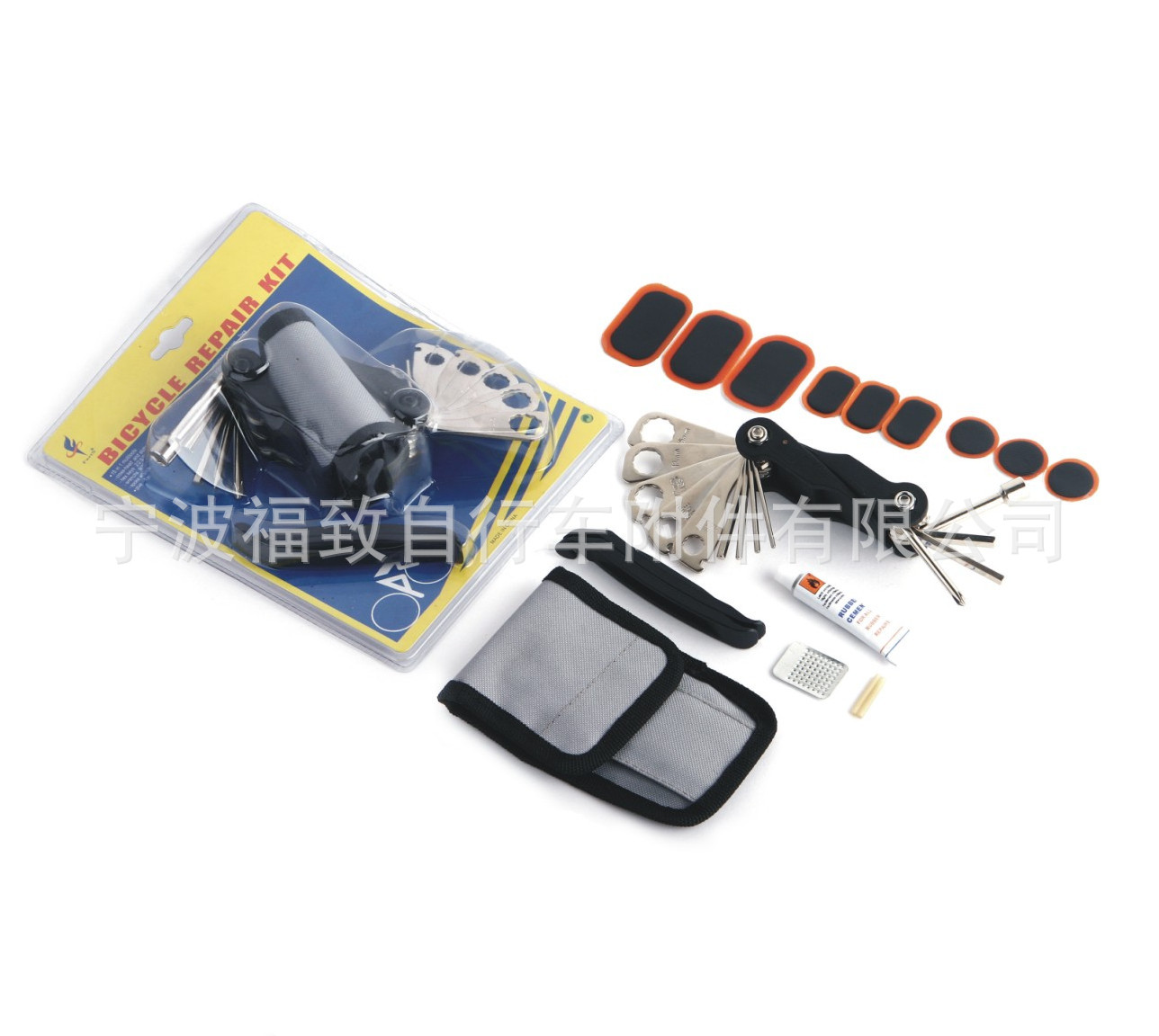 工厂直销自行车修理工具包 山地车补胎工具套装 多功能折叠工具