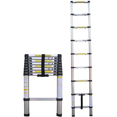 厂家2.6米伸缩梯小梯子 梯子 铝梯，便携梯家用梯/专业梯子制造商|ru
