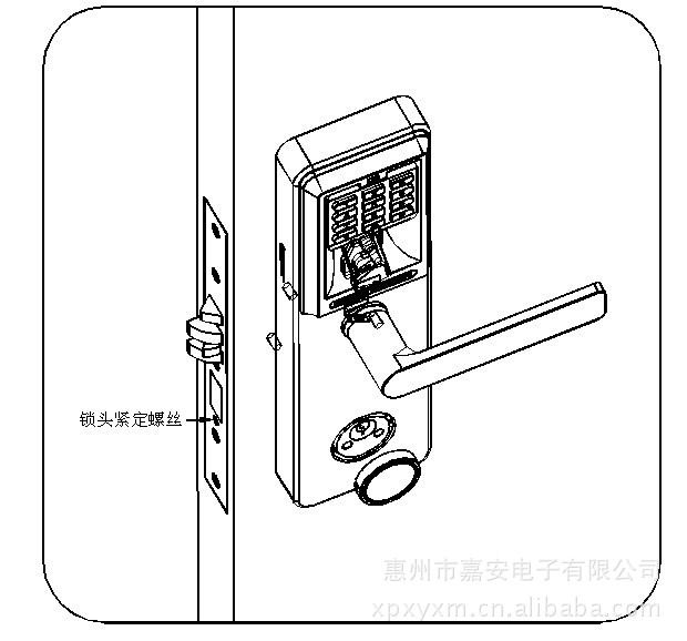 阿里巴巴嘉安指纹密码锁家用办公木门电子锁