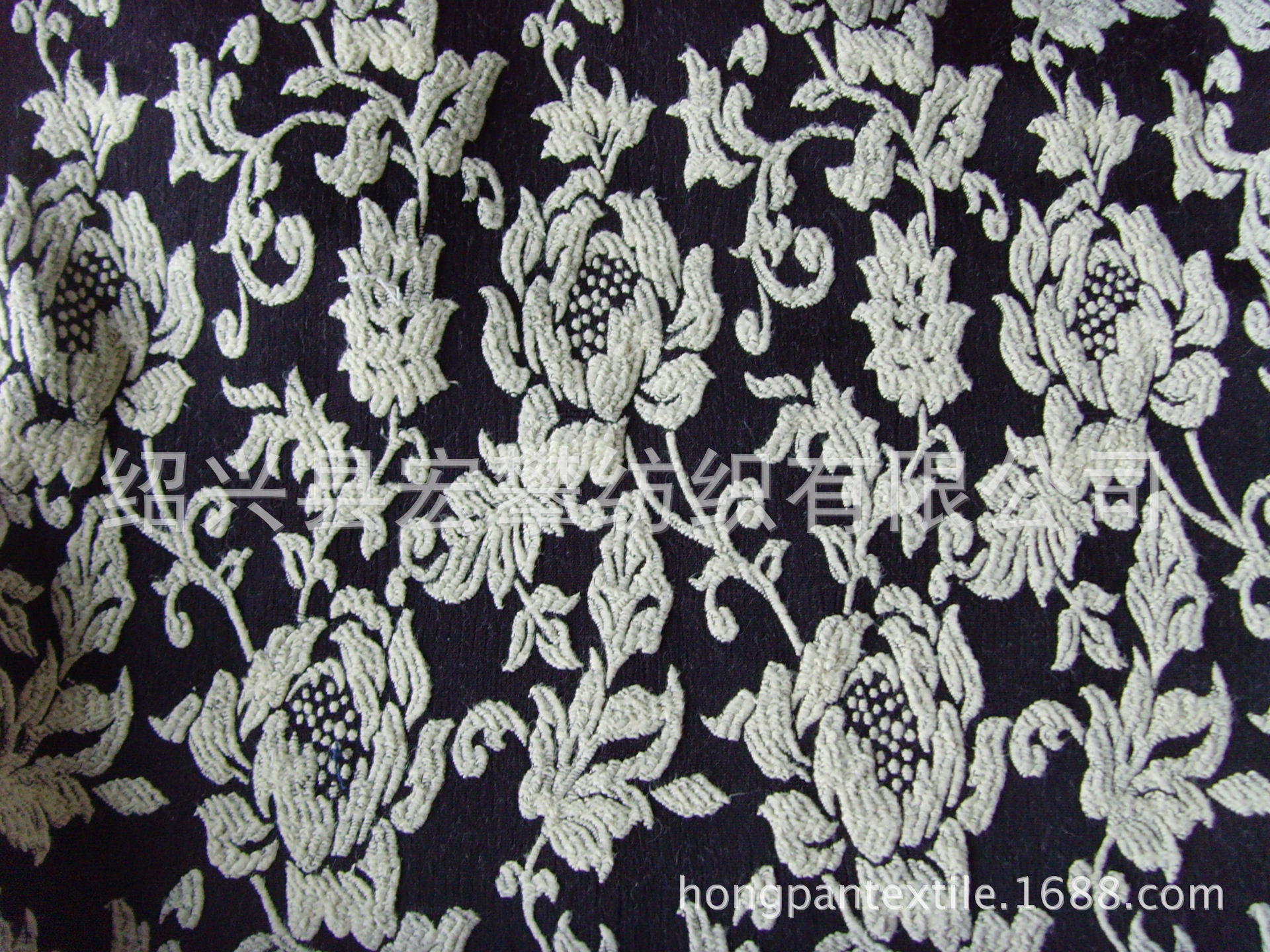 TC涤棉弹力色织双色玫瑰花提花布女装提花面料