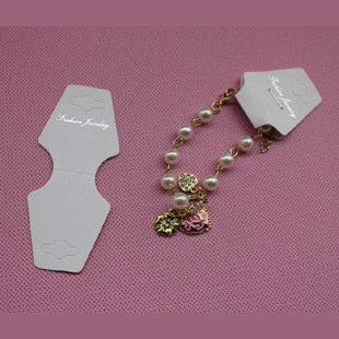 现货供应项链包装对折卡片 项链吊卡 套装卡片 珠宝饰品包装纸卡