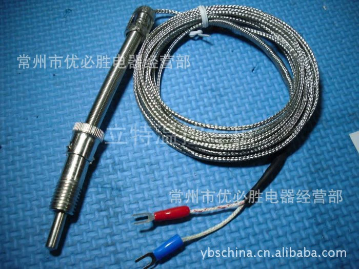 Термопара сжатия пружины типа K с резьбой, фиксированная пружина сжатия, термопара, электрическая термопара, датчик температуры WRNT-202