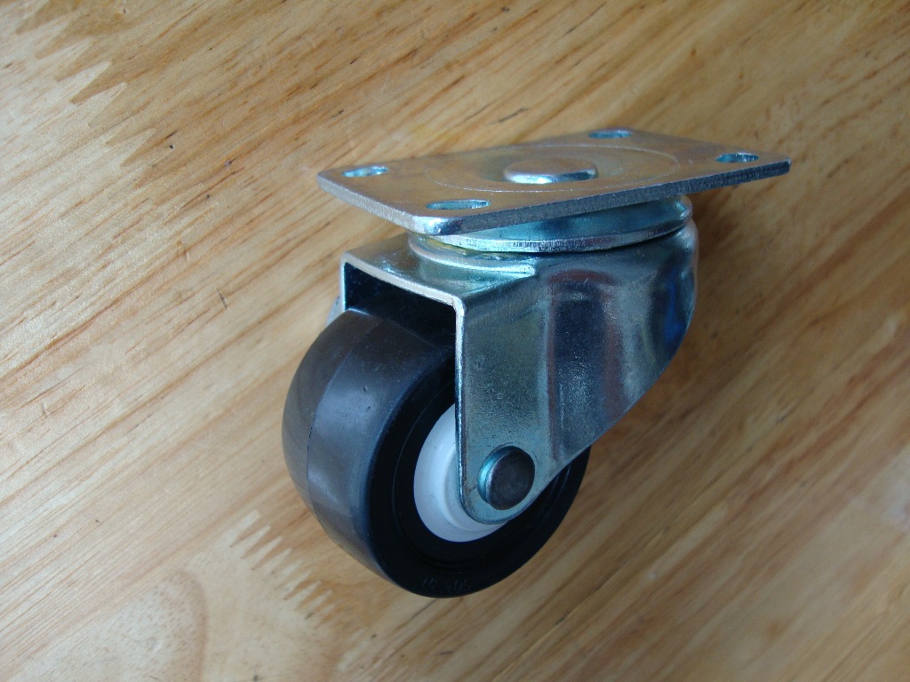 供应优质中型2"黑白牛仔轮 万向脚轮 定向轮 万向边刹轮