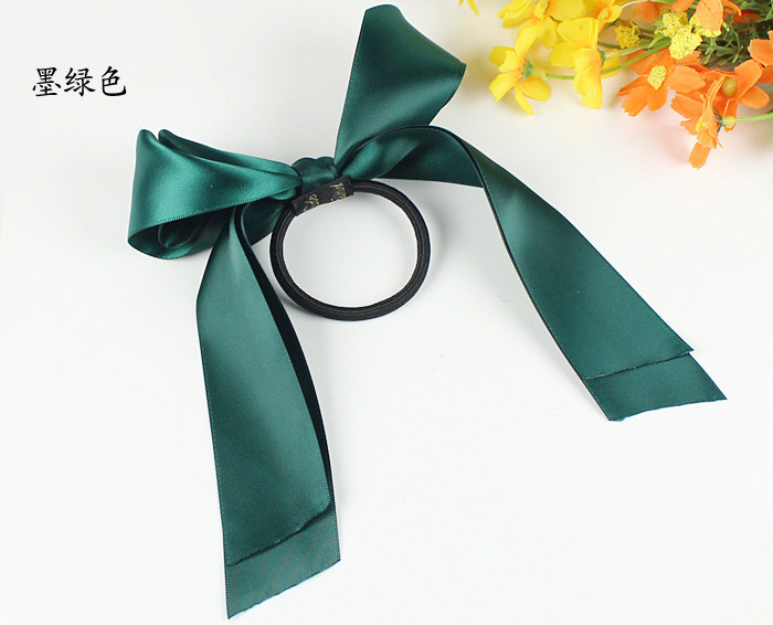 Hot Sale Hair Accessories Hair Band Sweet Oversized Ribbon Bow Hair Band Popular Bow Tie Hair Rope Wholesale display picture 2