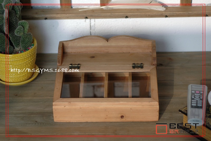 홈 Zakka 바람 식료품 상자 Zakka 바람 저장 상자 유리 원격 제어 저장 상자 미국 국가