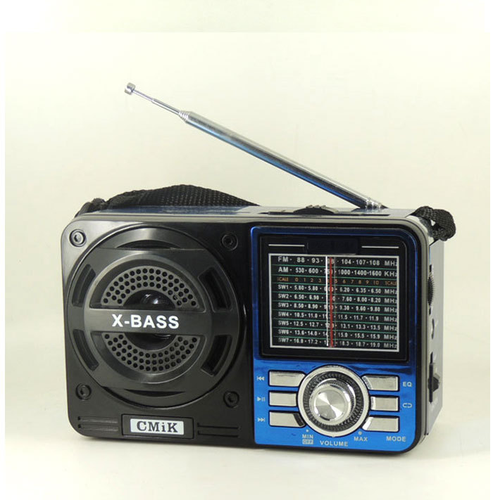 FM/AM/SW1-7/9 wave card-inserting radio portable morning exercise dance square speaker cmik radio detail image 7