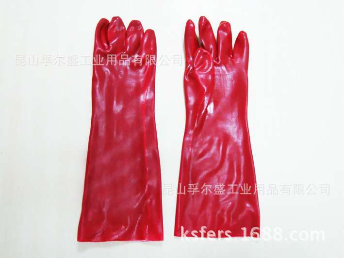 PVC防化耐酸碱手套、耐磨防酸手套、昆山防酸手套批发