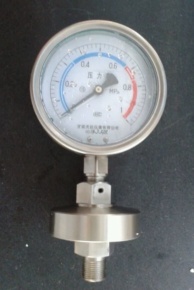 Мембранный манометр Санитарный мембранный манометр из нержавеющей стали фланцевого мембранного барьерного манометра