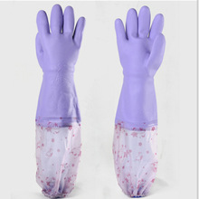 东亚808-4保暖手套接PVC革皮 家务护肤清洁手套 防水洗碗手套