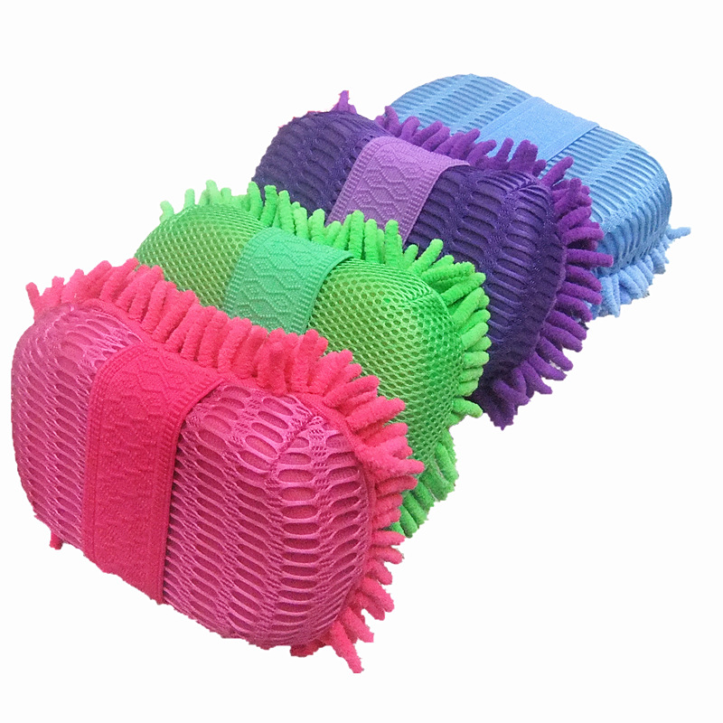 雪尼尔擦车海绵 车用清洁珊瑚绵擦 免刮痕不伤车 清洁海绵擦