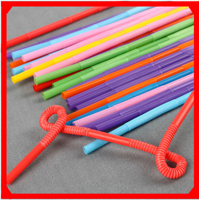 双童双弯吸管 趣味吸管 彩色白色黑色艺术吸管 酒吧饮料吸管100只