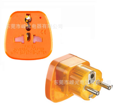 MD-9 Schuko转换插座 欧式转换器 德法式插头 印度插头 带指示灯