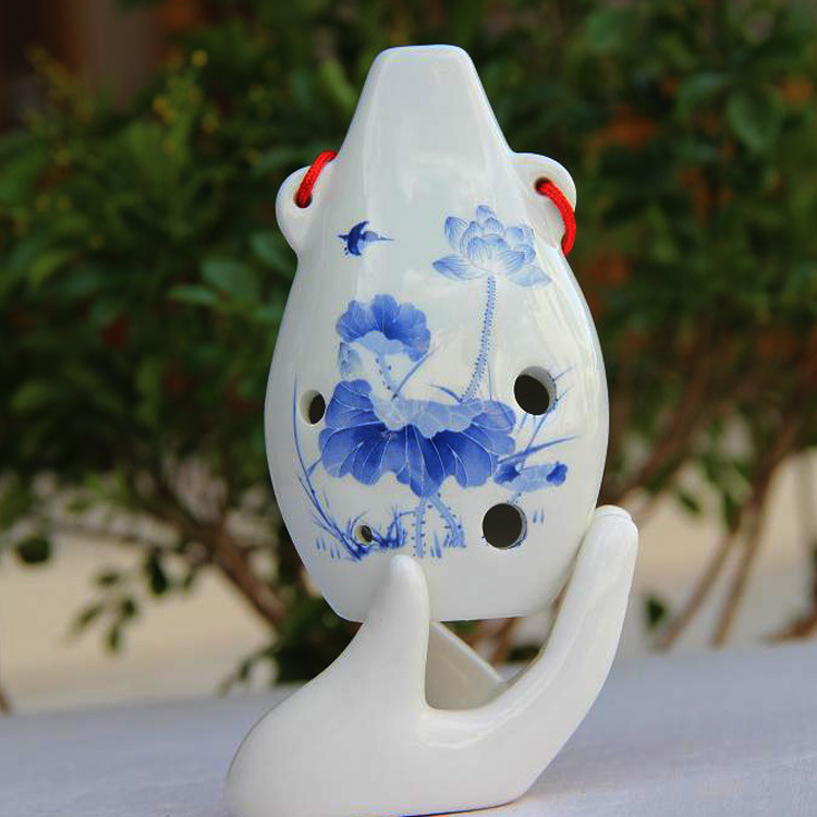 古韵陶笛 六孔中音C调 6孔AC瓷笛 送乐谱 挂绳 六孔陶埙|ms