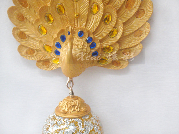 金黄孔雀壁灯-08