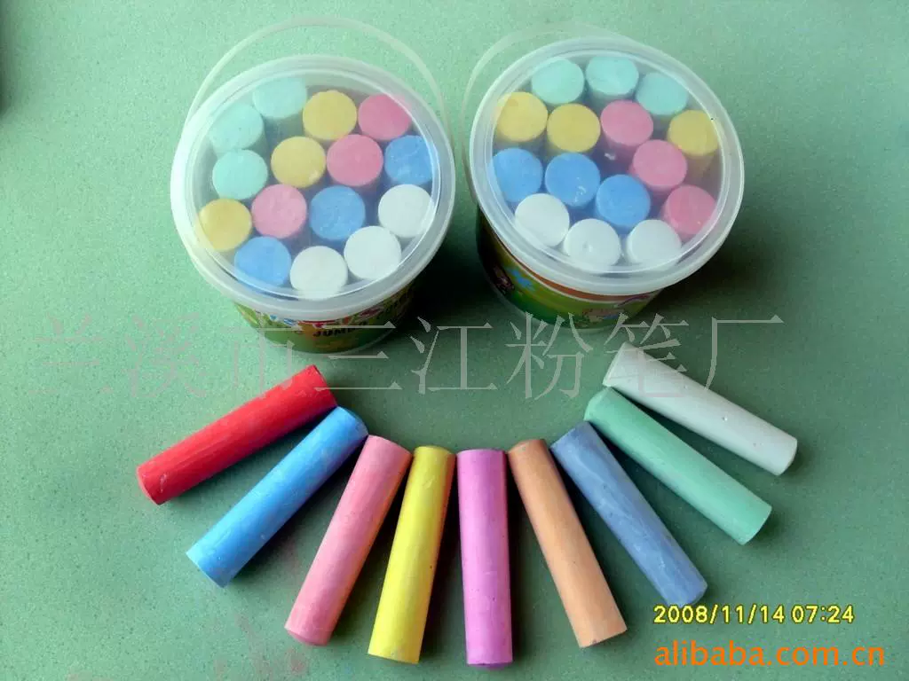 Hexagonal chalk dust-free for home use, 15 pieces, 5 colors, training