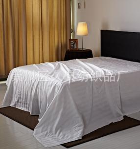 星級賓館酒店床上用品 全棉3cm緞條床單被套枕套 廠家直銷