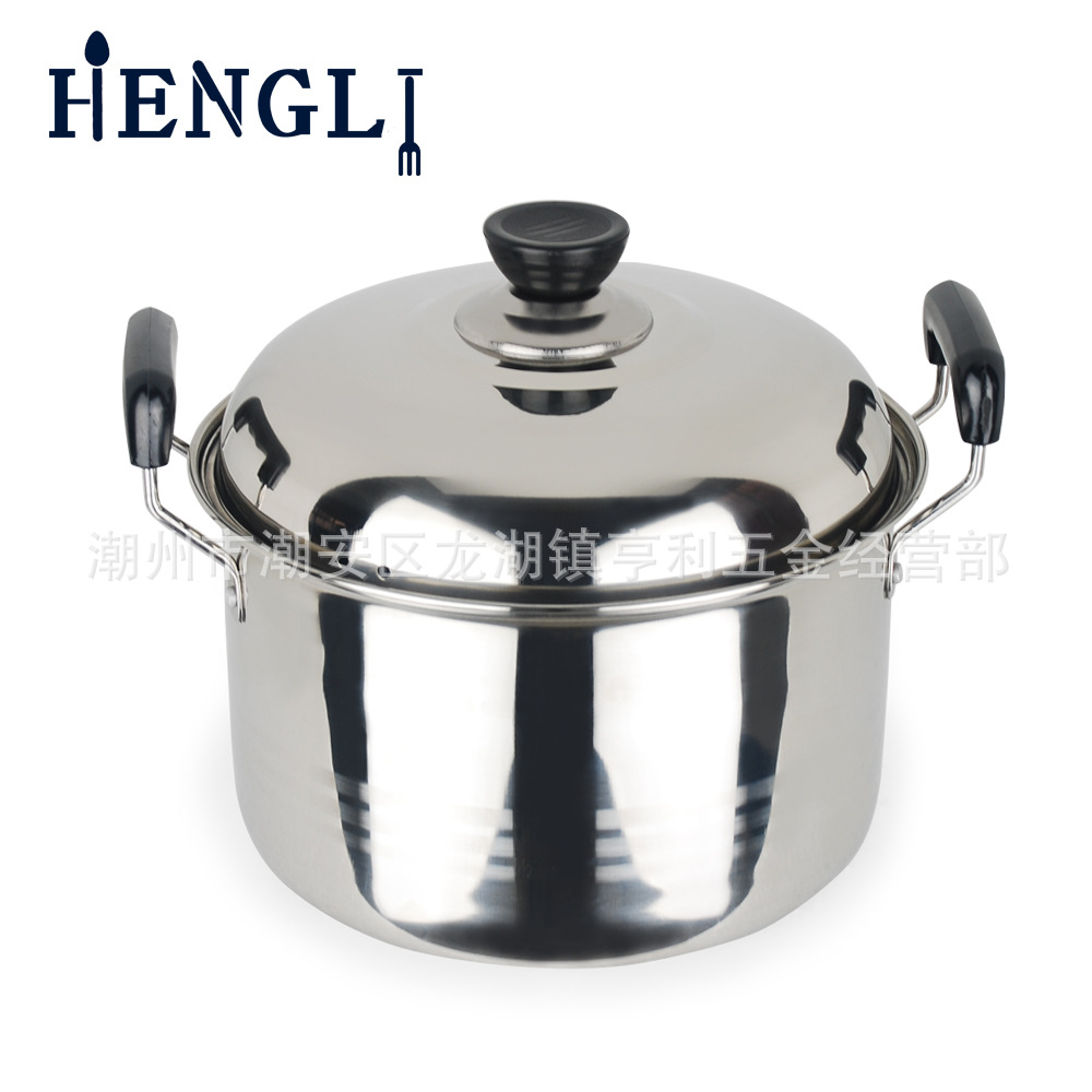 Chao Stainless steel high quality American style High Pot Arc pan High Pot Soup pot Stainless steel lid