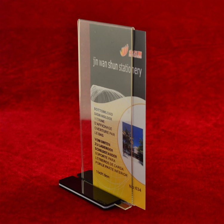 黑白结合亚克力台签 插取式压克力餐厅菜单台签 长方形 加工定做