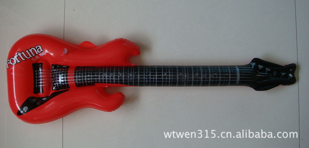 广东格萨PVC充气吉它  广告乐器 充气音乐器 定制60CM广告吉他