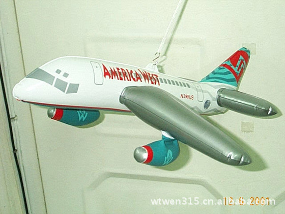 广东东莞生产PVC充气飞机模型 航空公司促销礼品  6P环保无毒