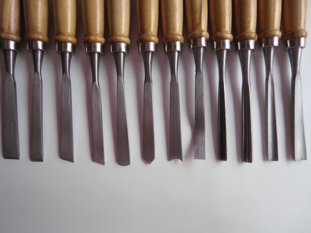 12PC套装木工雕刻刀（木柄）/木雕刀木刻刀（带工具袋