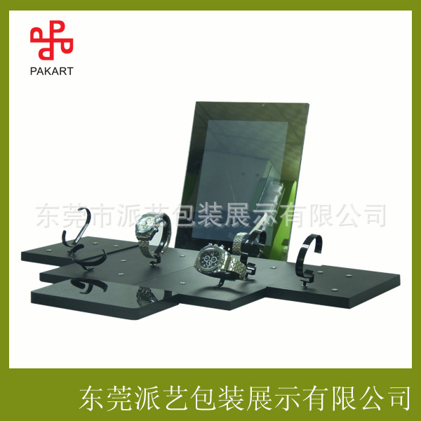东莞厂家有机玻璃产品 黑色亚克力手表展示架 柜台手表展示架