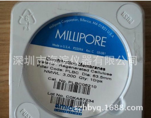 密理博ultracel plbc06210超滤膜圆片型3kda nmwl  63.5mm超滤膜
