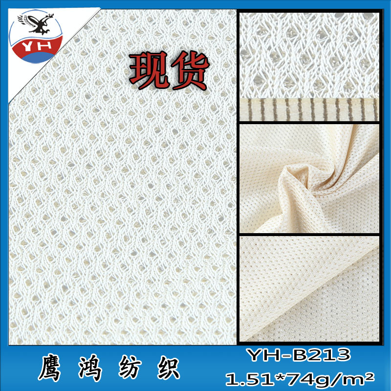 长乐厂家直销 低弹长丝满天星网布 网眼布运动鞋 面料