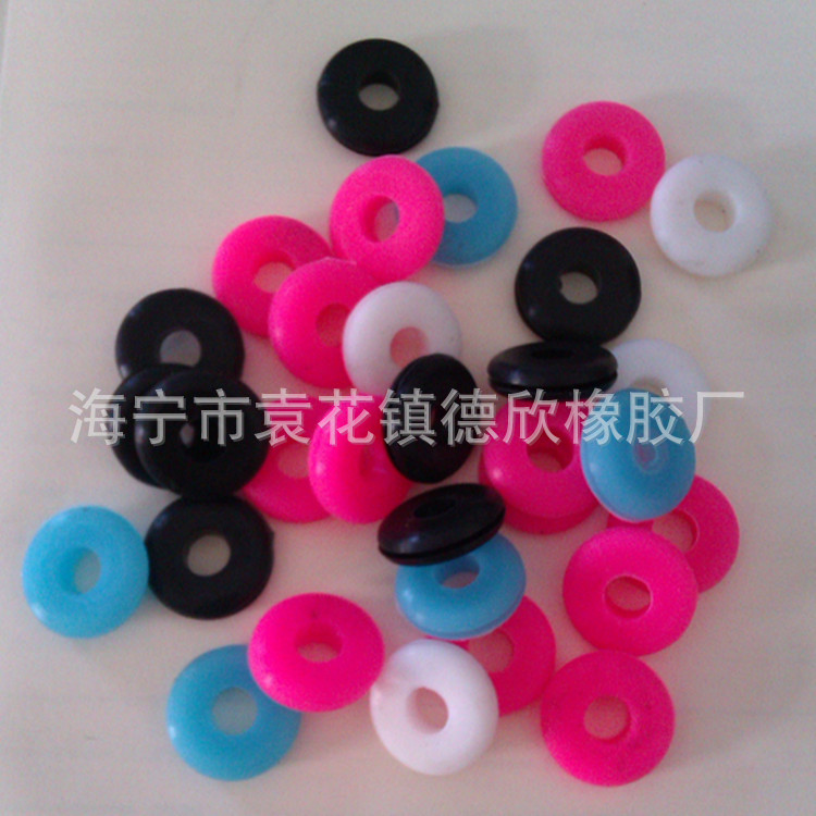 厂家供应 彩色橡胶护线圈 防水阻燃硅胶护线环 双面出线圈3mm