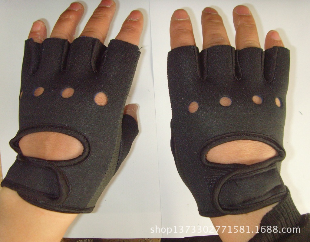 SBR潜水料半指手套防滑健身手套复合材料手套