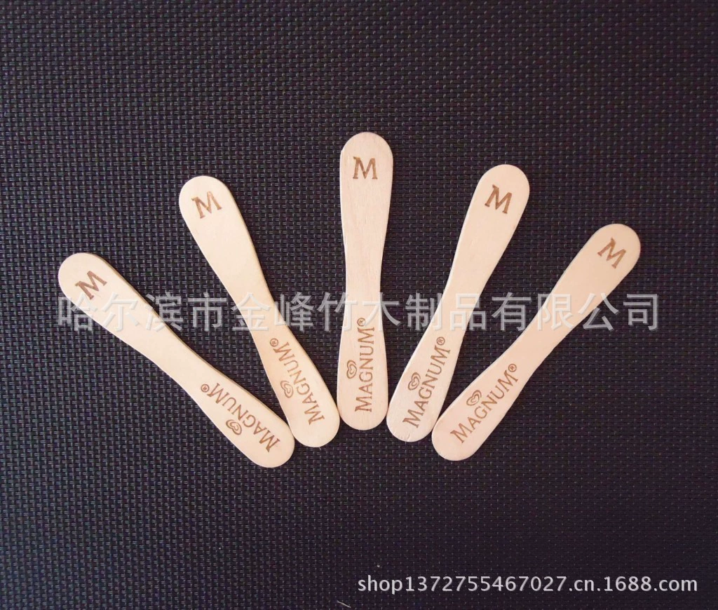 Производитель оптовая продажа одноразовая деревянная ложка для льда ложка для дегустации мороженого ложка для мороженого 75 мм/94 мм