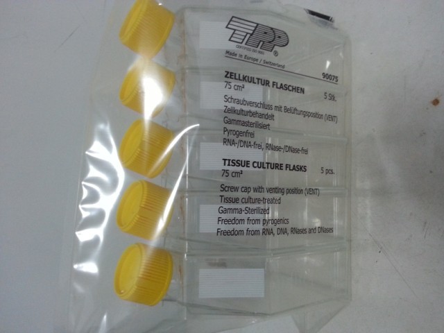 TPP 75CM 进口 培养瓶 无热源,无DNA/RNA,无DNA酶/RNA酶 5个/包