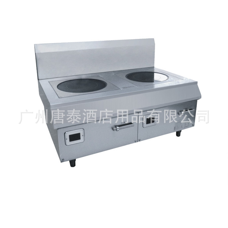 厂家生产商用厨房设备炒炉电磁炉HW-STL08C-01双头汤炉