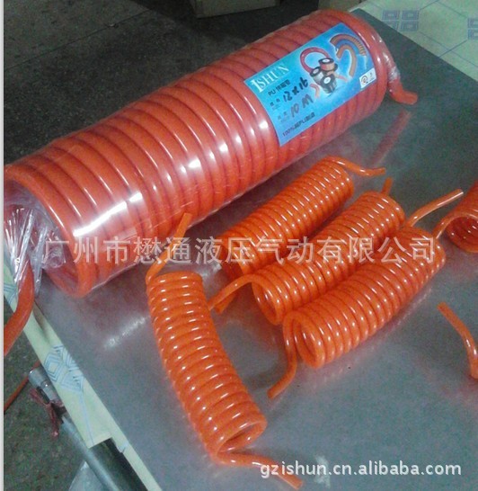 现货供应大规格PU弹簧管,螺旋管,伸缩管16X12X10M