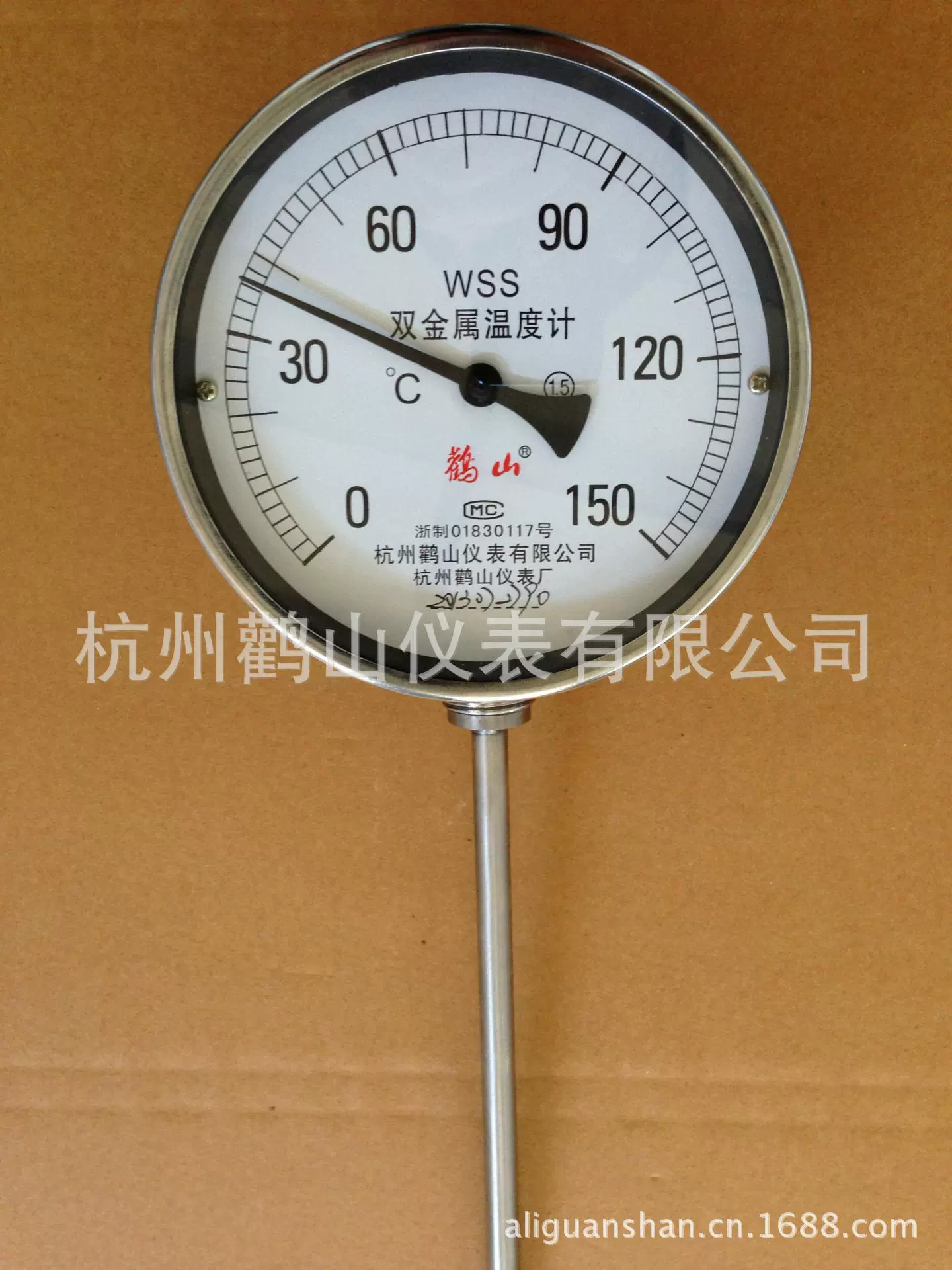 WSS-511 Поставка биметаллического термометра с алюминиевым корпусом, биметаллический термометр радиальный