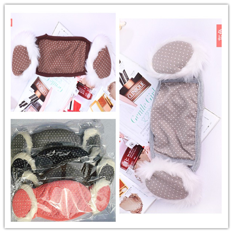 秋冬可爱耳罩耳套二合一口罩男女士一体绒布护耳口罩批发