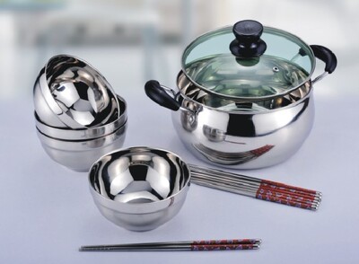 Manufactor Direct selling wholesale gift suit Pearl Soup pot Dishes suit Festival Gifts Promotion supermarket