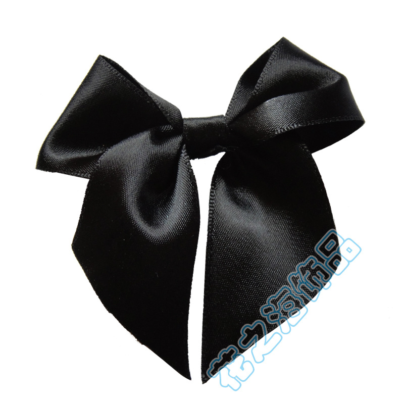 厂家批发黑色织带蝴蝶结纯手工制作 颜色尺寸可选