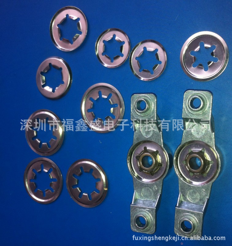 供应马达配件不锈钢冲压配件301插件连接器