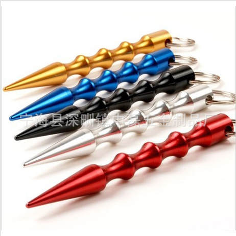 厂家批发户外防身酷棍 多功能铝合金多彩迷你破窗棍 女子防身用品