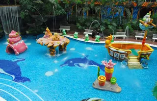 四川德阳漂流渠水上游艺设施  儿童水上乐园设备设施 真空造浪池
