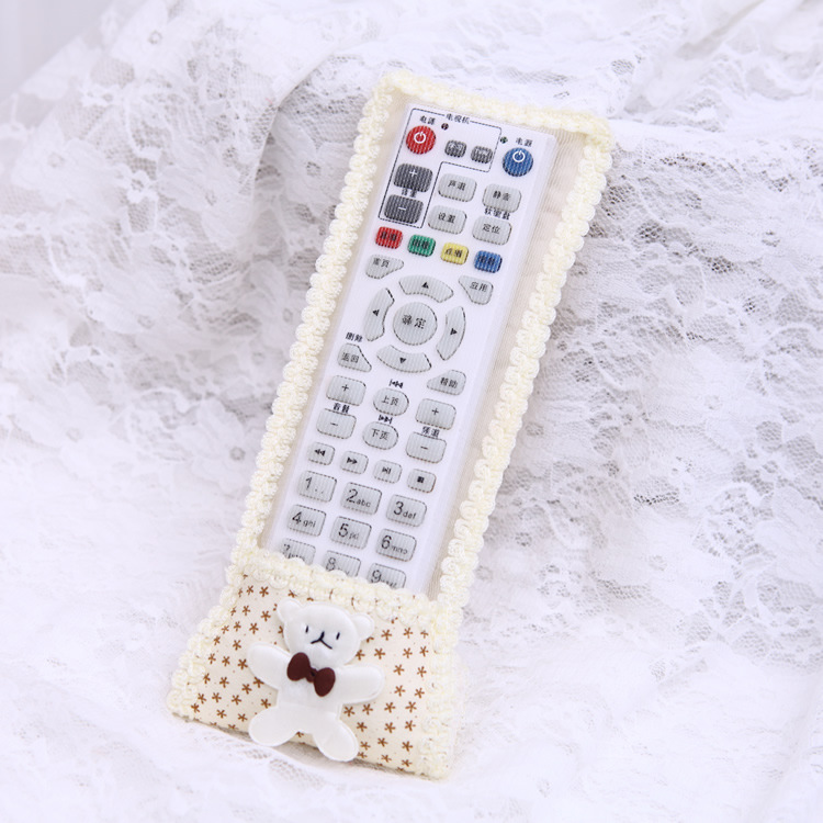 满天星米色遥控套细节