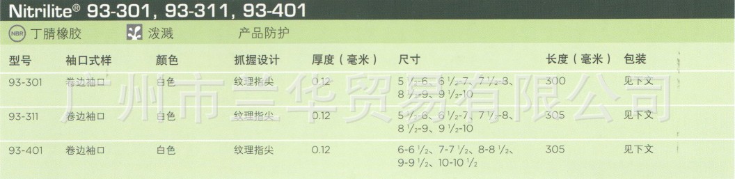 ˼Nitrilite 93-301/93-311/93-401 ɫһ