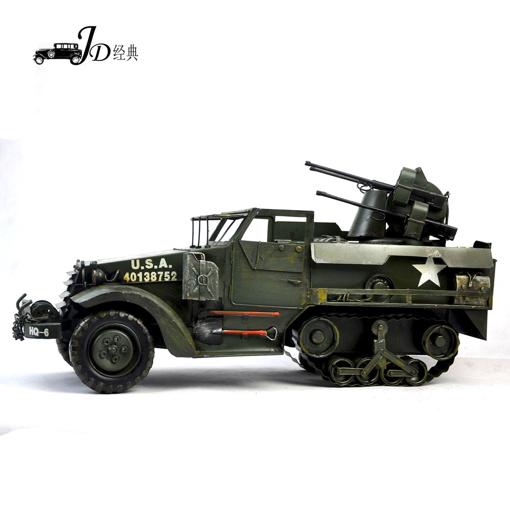 手工铁艺军用吉普模型-0